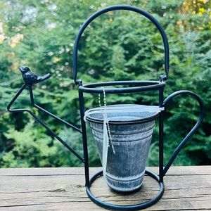 NWT. Metal Plant Holder Water Can Shape